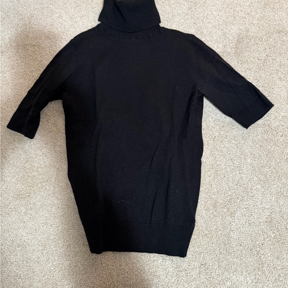 Max Studio Black Merino Wool Garment